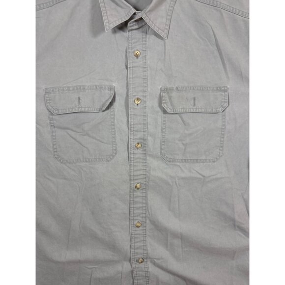 L.L.Bean Mens Traditional Fit Gray Button-Up Shirt Size L -REG100% Cotton - Picture 2 of 10